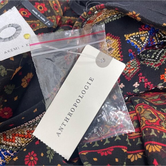 Akemi + Kin Women’s Black Sheer Mini Dress With Embroidery Sz S - New - Picture 10 of 11